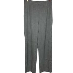 Lafayette 148 Grey Wool Straight Leg Trouser Pants Size 8